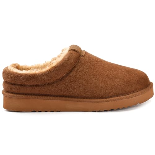 Zizor Men's Suede House Shoes Slippers Indoor Outdoor with Fur2