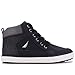 Nautica Kids Murray Sneaker-Lace Up Fashion Shoe- Boot Like High Top-Murray-Black Grey Size-1