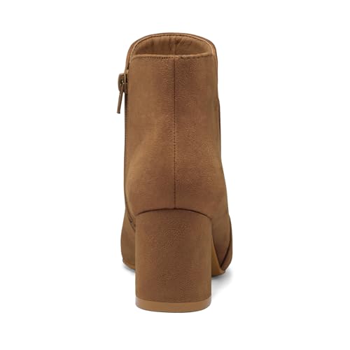 mysoft Women's Ankle Boots Chunky Block Heel Pointed Toe Dressy Booties by mysoft - Used condition - Image 4