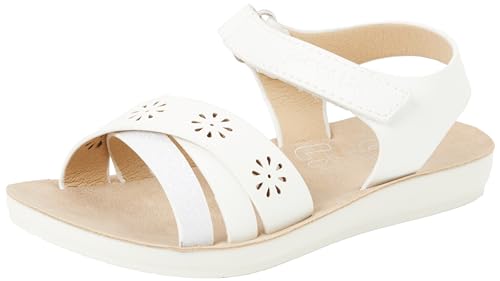 Sandale Garvalín 242441 pour fille en cuir souple blanc