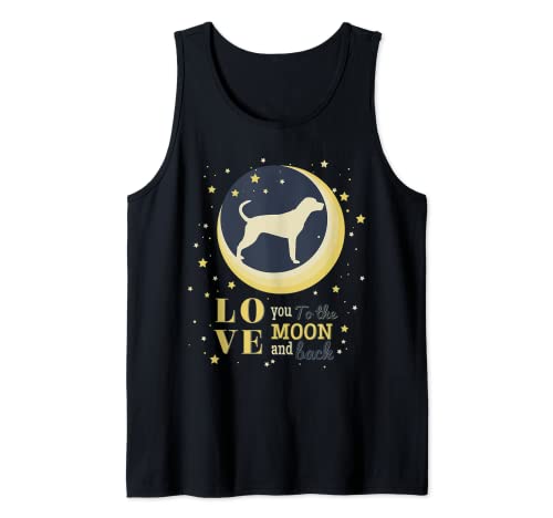Love Bluetick Coonhound To The Moon Camiseta sin Mangas