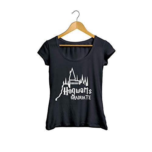 Camiseta Baby Look Hogwarts feminino preto Tamanho:GG
