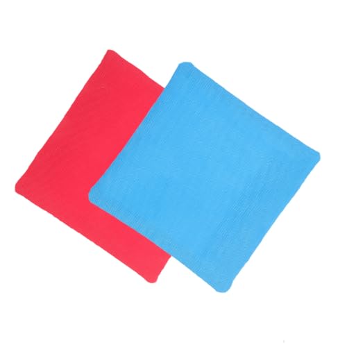VICASKY 2 Sacos de Juguete para niños para guarderías, Juguetes Deportivos, rasqueta Adhesiva, puf Cuadrado, puf para teléfono móvil, Monocolor, Mini de Lona