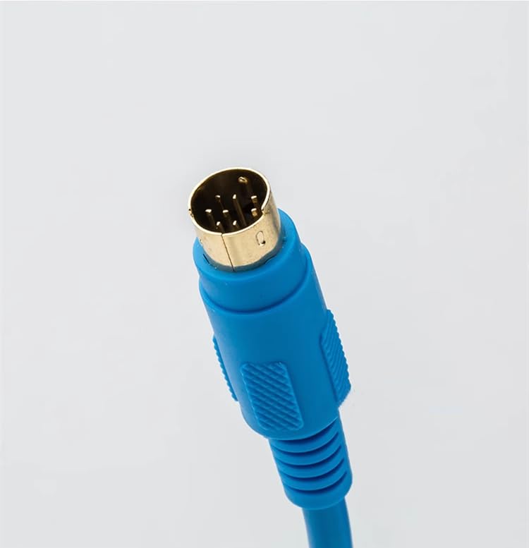 Câble de programmation PLC TSXPCX1031 Série Twido RS232 Câble de téléchargement série plaqué or durable Bleu 3 m