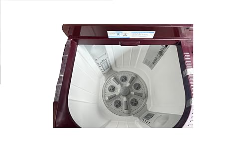 Image of Voltas Beko Semi-Automatic Top Load Washing Machine, 12 Kg Capacity, 5 Star Burgundy