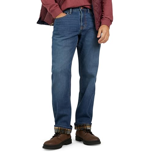 Weatherproof Vintage Fleece Lined Mens Jeans - Regular Fit Mens Fleece Lined Jeans - Men's Insulated Flannel Jeans Pants
