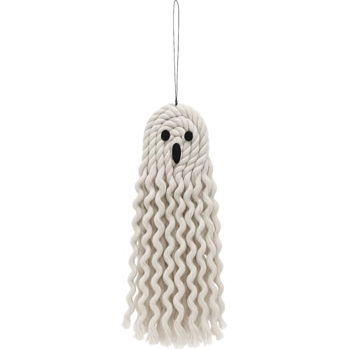 Image of Handmade Cute Ghost Halloween Decor, Halloween Decorations Indoor & Outdoor Party, 14 inch Fall Decor Hanging Ornaments for Home Front Door, Window, Wall, Yard, Tree, Car, Garage Door