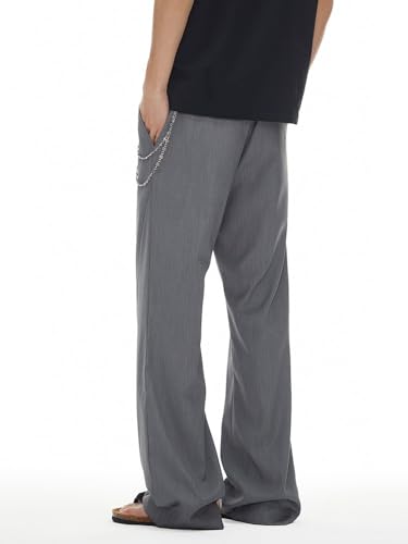 Men's American Style Casual Pants Spring Fall Straight Office Slight Flare Trousers Pants for Men4