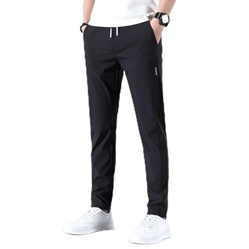 Ellniges]【Business Casual Trousers for Men Warm Wool-Lined Work Pants | All-Season Korean Fashion Design with Waist & Micro