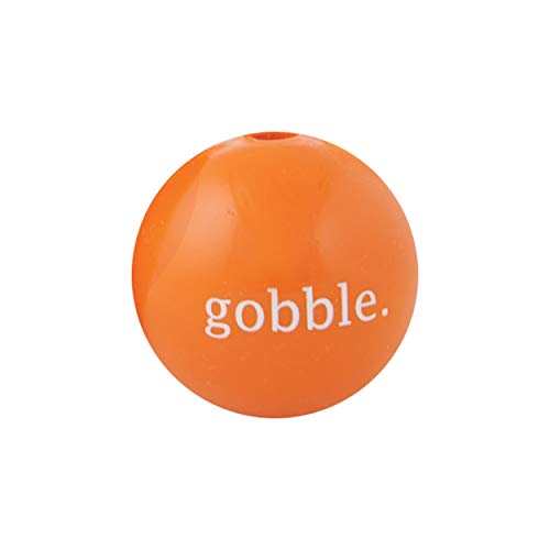 Planet Dog Orbee-Tuff Thanksgiving Gobble Ball Orange Treat-Dispensing Dog Toy, Small