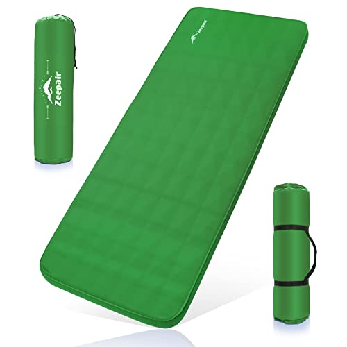 Self-Inflating-Sleeping-Pad-for-Camping-with-95-R-Value-3inch-UltraThick-Memory-Foam-Comfort-Plus-Camping-Mats-for-Backpacking-Travelling-and-Hiking-Portable-Air-Mattress-for-4-Season-Green