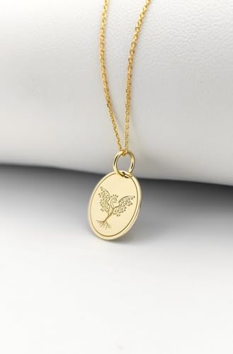 Collier arbre à oiseaux argent 925 anti-ternissement, chaîne robuste de 45 cm