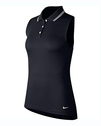 Nike Women's Nike Dri-fit Victory Polo, Black/White/White, XX-Large