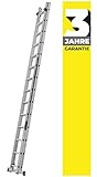 schiebeleiter 8 m ✔ 2 verschiedene Größen ► 5.6 M / 2 x 12 Sprossen ► 6.2 M / 2 x 14 Sprossen ✔ Sprossenabstand 25.0 cm ✔ Sprossengröße ► 30.0 x 3.0 cm Sprossen ✔ Wetterfest