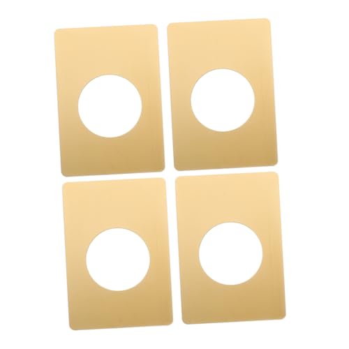 Mikikit 4 piezas Placas de Refuerzo para Cerradura de Puerta Metal Resistente Cubiertas de Reparación con Orificios Convencionales para Fijación y Protección Duradera