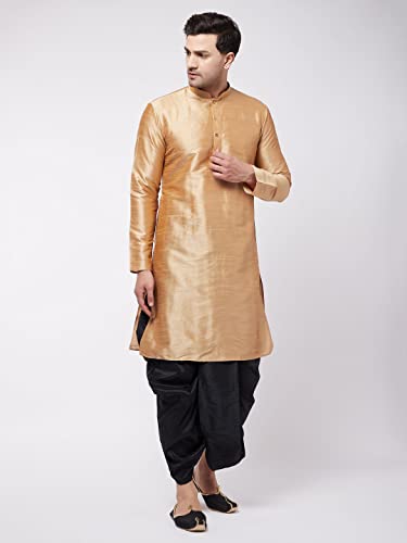 Image of VASTRAMAY Men's Silk Blend Printed Kurta And Dhoti Set Vasmk001Ndtmother