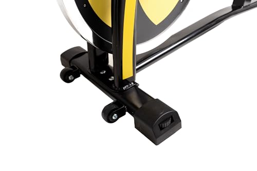 Bicicleta Ergométrica WCT Fitness Spinning Roda Inércia 13Kg Preto Amarelo Uso Doméstico Bike Exercí