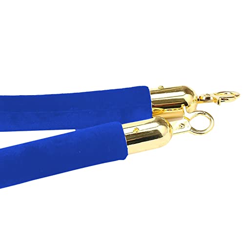 LILANAI Restaurants Hochzeit Seilsperre Zur Massenkontrolle, 2/3/4/5 Fuß Lang Heim/Kommerziell Warteschlangenstützseil, Für Kinos Grand Openings Hotels (Color : Blue, Size : 1.5m/59inch/5ft) Cover