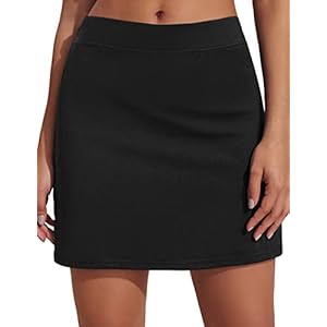 Ekouaer Golf Skorts for Woman Active Performance Skort Lightweight Tennis Skirt with Shorts Pockets Running Workout Sports