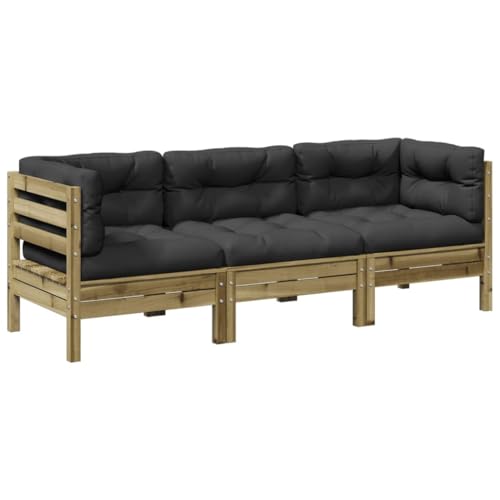 Ensemble de canapés d'extérieur modulable en Bois de Pin Imprégné Durable