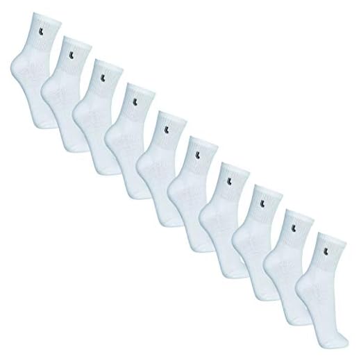 Kit com 10 Meias Sport, Lupo, Adulto Unissex, Branco, 37 - 40