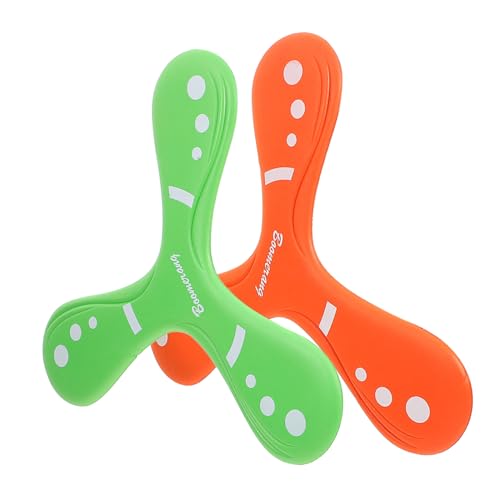 GANAZONO 2pcs Triangle Boomerangs for Boy Girl and Adults Soft Outdoor Toys for Fun Playtime Bright Colors Easy to Throw for Backyard and Beach Activities