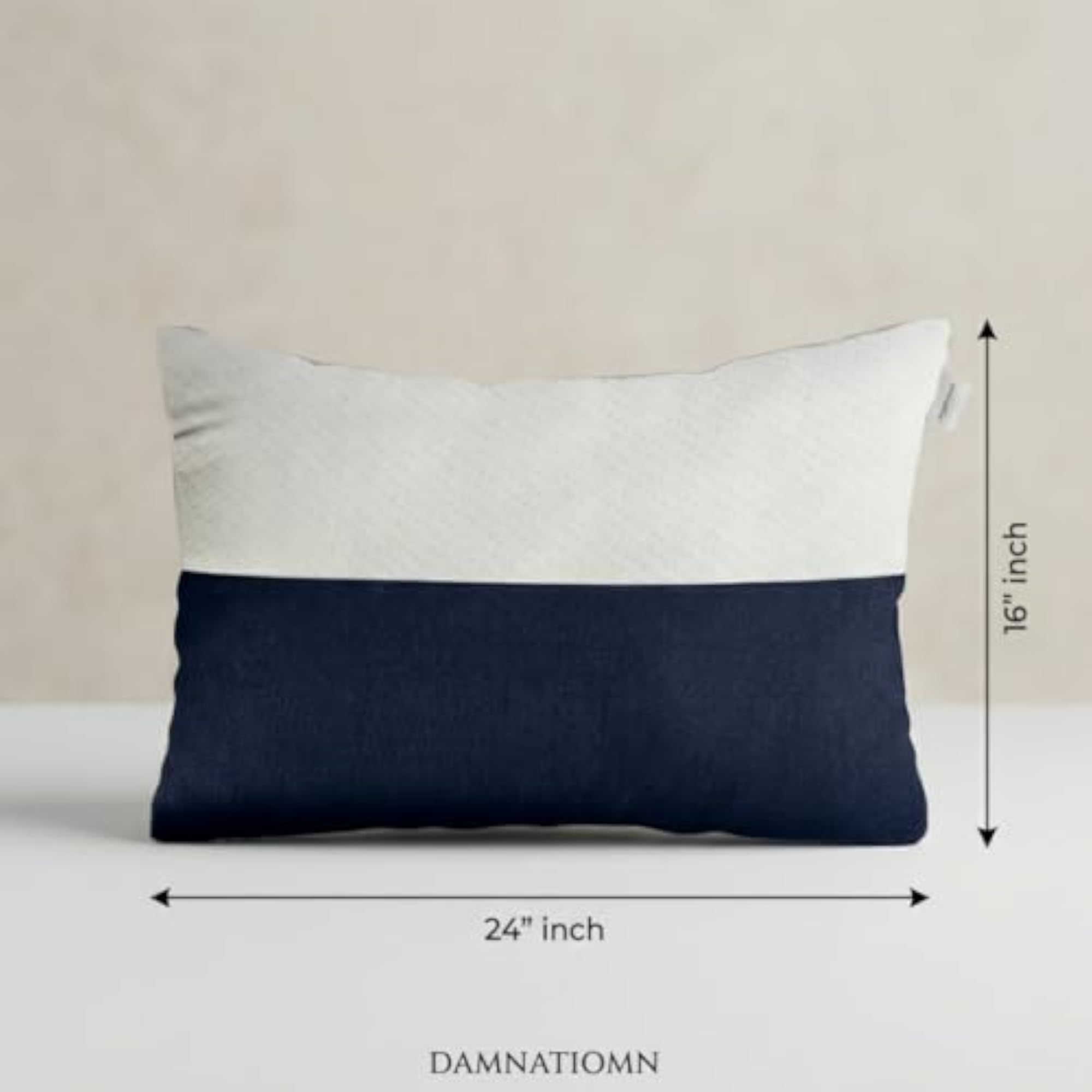 Comfort Nest Microfiber Two-Tone Pillow