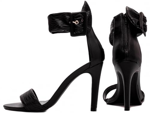 Sandália Feminina Salto Alto Fino Preto Torricella AVS 300.17A Tamanho:37;Cor:Preto