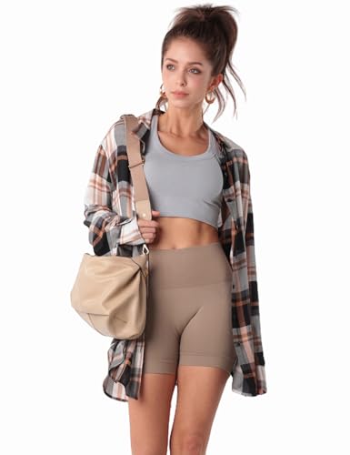 Image of TOUSYEA Sleep Shirts for Women Button Down Shirts Long Sleeve Sleepwear Swimsuit Cover Ups Soft Pajama Tops