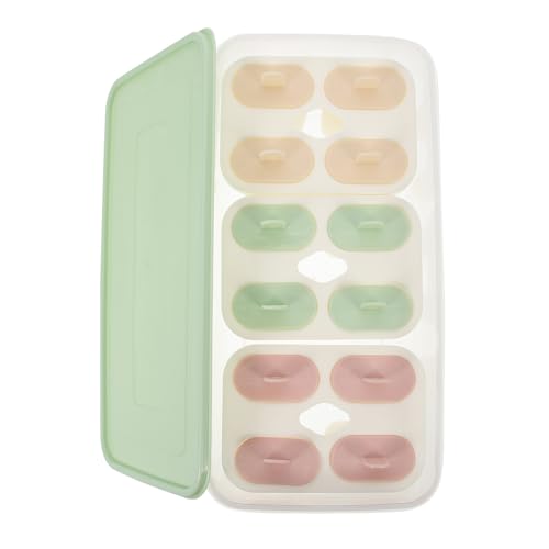 HOMSFOU Ice Pop Molds Set with Lid 3.3l Box 12pcs DIY Ice Cream Maker Home Mold Kit