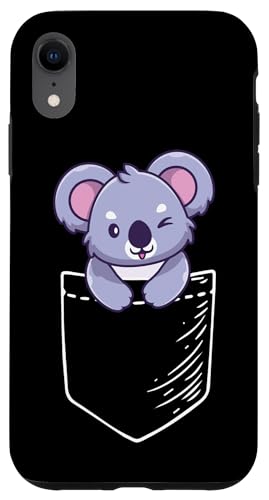 Cute Funny Kids Mens Womens Girls Pocket Koala Lover �X�}�z�P�[�X iPhone XR �p