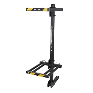 Soporte plegable para esquí y snowboard con bloqueo de seguridad, soporte de esquí con correa de seguridad, acceso inclinable, lleva hasta 6 pares de esquís o 4 tablas de snowboard, apto para