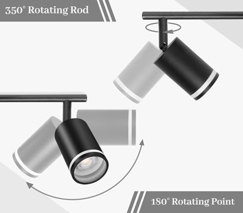 GeyouLux LED Ceiling Spotlight 2 Way, GU10 Spotlights Ceiling Lights Rotatable - Image 2