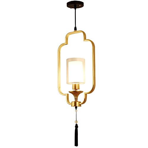 Suspension E27 en verre blanc laiteux style chinois moderne pour loft et bar