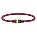 New 2026 Simple Style Unisex Black Stainless Steel Rainbow Clasp Waterproof SuRIFering Rope Bracelet Gift for Lovers LiGbt Jewelry Fashion Accessories Creative