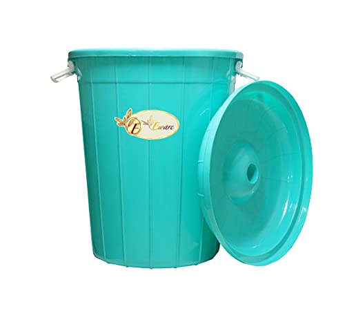 Image of AOOMI Multipurpose Plastic Storage Bucket Drum 100 LTR With Lid (1, Multi),Open Top