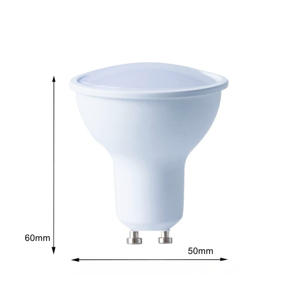 AGIPS Feux à Large Tension 10 pièces/lot GU10 LED COB projecteur 10-5630smd 5W 85-265V Nouveau Plastique Blanc + Lampes en Aluminium Ampoules domestiques (Taille : Warm White)