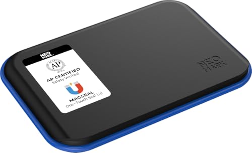 NEO MARK Medium Stamp Pad -2.8"x 4.4", Magnetic Lid, Premium Quality Felt Stamp Pad (Blue)