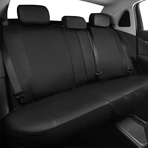 Car Pass Car Seat Covers, Sporty Carbon Fiber Leather Full Set Car Seat Covers, Airbag Compatible,Universal Fit For Suvs,Sedans,Vans,Suvs (Full Set, Black+Gray) #TOP7