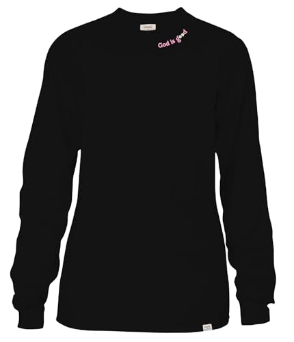 Simply Southern Youth | The Lord is My Strength and My Song | Preppy and Stylish Girl’s Black Relaxed-Fit Medium Long Sleeve T-Shirt2