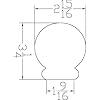 Solomon Style Interior Wood Finial, in Soft Maple, by Island Post Cap. 3 1/4" Tall x 2 15/16" Wide. No Hardware. Ready to Paint Or Stain. Bed Post Finials, Staircase Newel Posts. 2 PC. #2