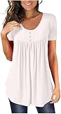 Tunique ample en dentelle blanche grande taille pour femme 3X taille empire haut grande taille gilet longue tunique à manches courtes ensembles de vêtements d'été pour femme robe tunique bohème grande taille chemisiers en dentelle pour femme ensemble 2 jupes en dentelle blanche haut bohème fluide pour femme 2025 3X chemisier vintage pour femme ensemble d'été blanc grande taille chemisiers pour femme pantalon robe pantalon pour femme ensemble 3X pantalon robe pantalon pour femme Longueur courte