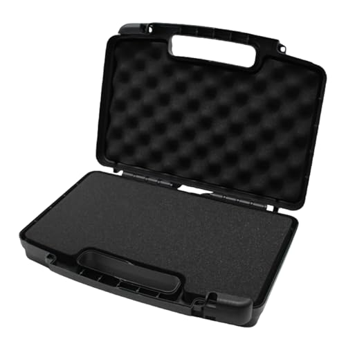 Mallette à outils, 35,6 x 26,6 x 8,9 cm, résistante aux chutes avec mousse, boîte à outils rigide portable avec poignée et boucle pour la maison, l'atelier ou un usage professionnel, sans outils avec
