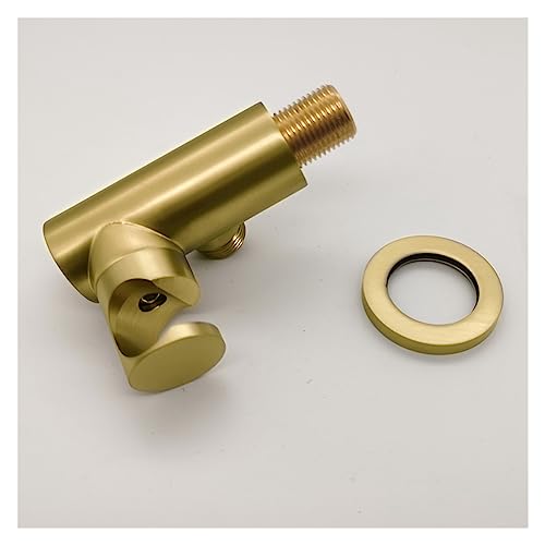 Ensemble de douche rond or brossé avec 3 poignées de débit ABS - 6