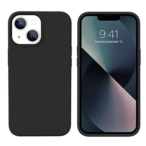 Coque iPhone 13 Mini BENTOBEN en silicone liquide noir protection antichoc