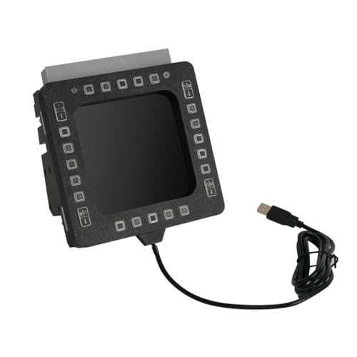 Image of ConsoleXpress Flight Simulator Cockpit Panel, 5-Inch 2K 24-Key Fighter Jet MFD-Panel for PC Flight Sims, Compatible with JF-17, F /A-18, F16, Plug & Play Home Flight Simulator Cockpit