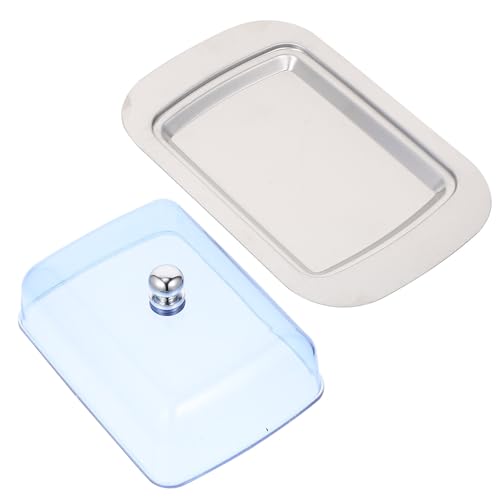 BIUDECO Mantequera de Acero Inoxidable con Tapa Sellada para Mantequilla y Queso Recipiente Duradero para Cocina y Refrigeración Diseño Compacto para Mantener Frescura y Evitar Olores