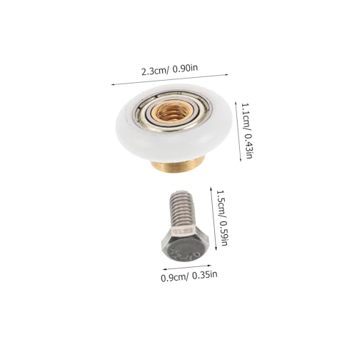 Ruedas para mamparas de ducha deslizantes con eje de cobre resistente 3