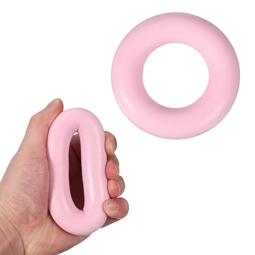 YELARXI Grip Strength Trainer Rings, Portable Hand Grip Strengthener Finger Forearm Strengthener - Fitting for (Athletes/Rock Climbing/Workout/Fitness), 3.5" & 10 LB & Pink