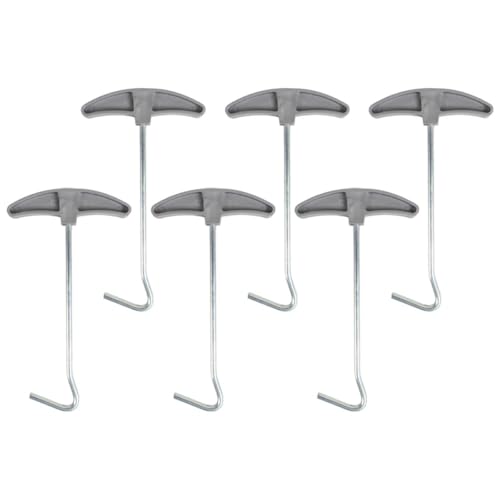 Healifty 6 Stück Zeltzubehör Zeltheringzieher aus Legierung und Kunststoff Kompakter Zeltnagelheber für Camping Outdoor und Überdachungen